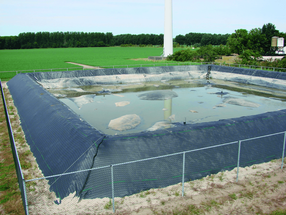 slurry storage lagoon